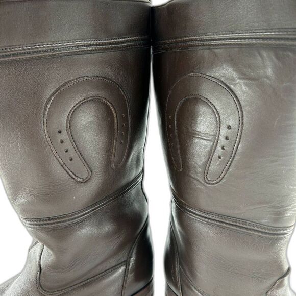 Sepulveda Dressage Boots Wm's Sz Mexico 27, USA 10-11 Brown Leather, Heel 1" - Picture 5 of 11